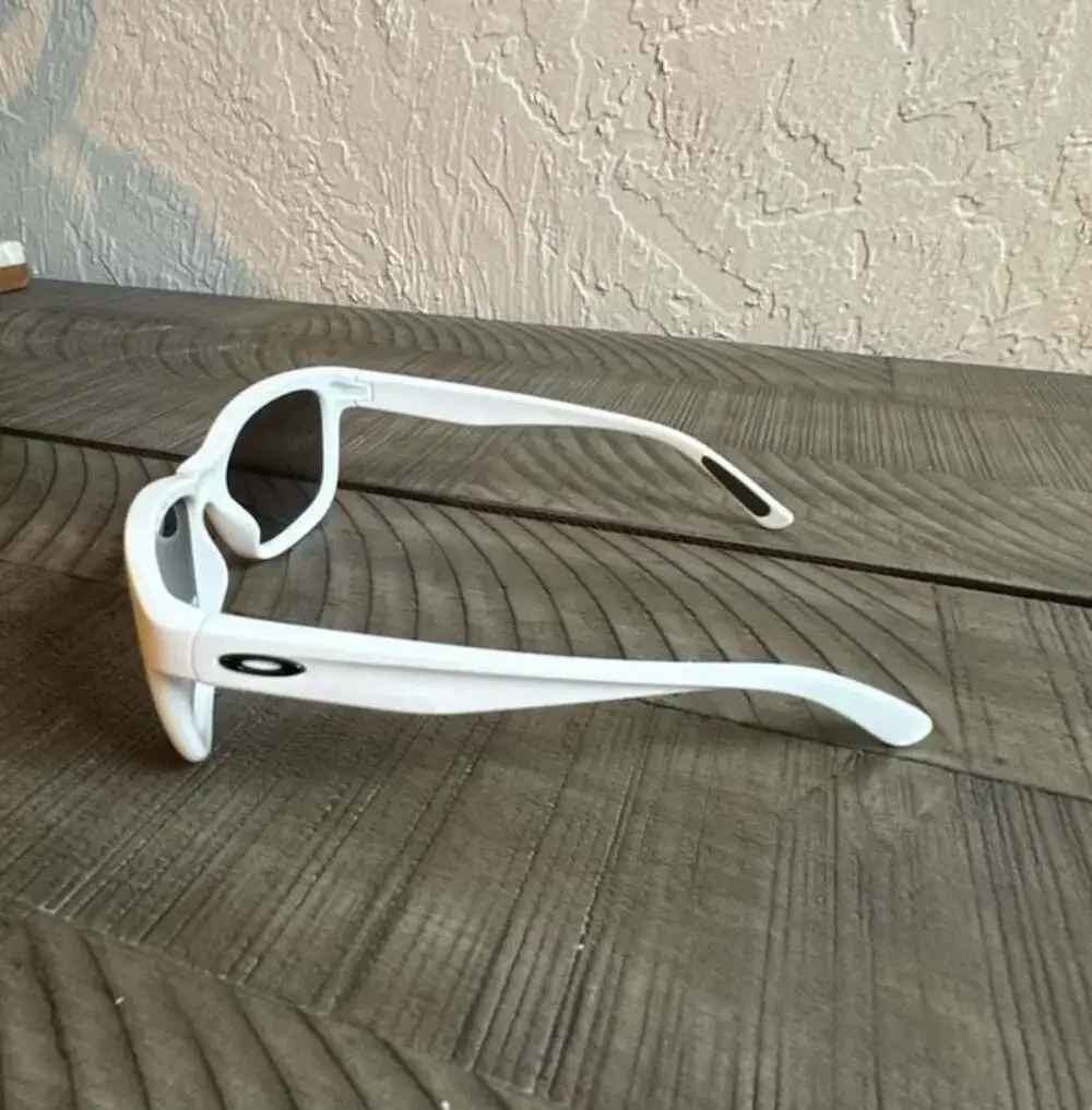 Oakley Freehand Sunglasses in Matte White with Grey Lenses
